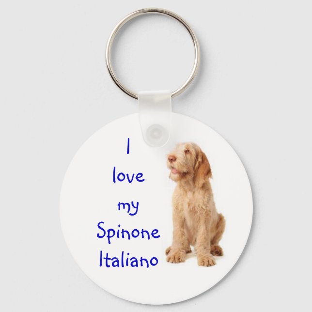 Schlüsselring - "I Liebe my Spinone Italiano". Schlüsselanhänger (Vorderseite)