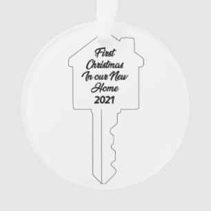 Schlüsselthema Erste Weihnachten auf New Zuhause O Ornament