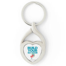 Schlüsseltür mit Text Build your self esteem