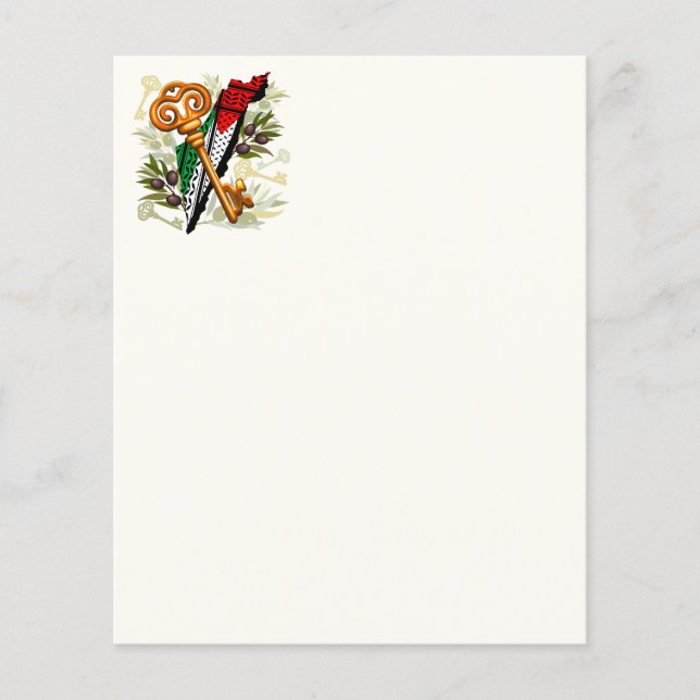 Schlüsselzeichen des Rückkehrrechts Palästinas (Vorderseite)