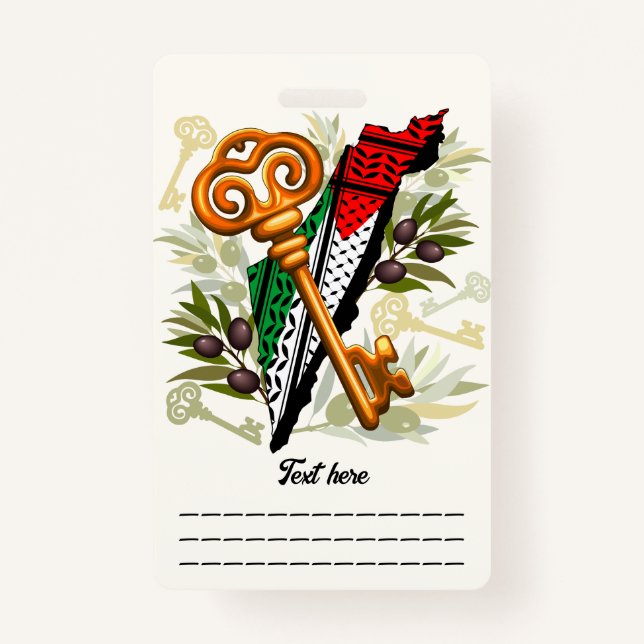 Schlüsselzeichen des Rückkehrrechts Palästinas Ausweis (Vorderseite)