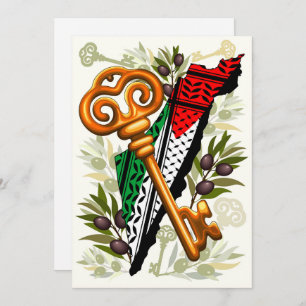 Schlüsselzeichen des Rückkehrrechts Palästinas Einladung