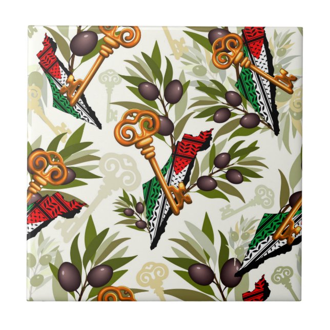 Schlüsselzeichen des Rückkehrrechts Palästinas Fliese (Vorderseite)