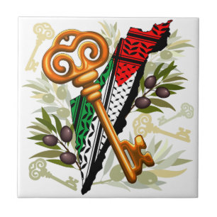 Schlüsselzeichen des Rückkehrrechts Palästinas Fliese