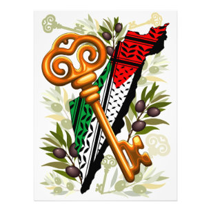 Schlüsselzeichen des Rückkehrrechts Palästinas Fotodruck