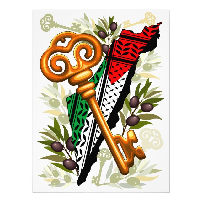 Schlüsselzeichen des Rückkehrrechts Palästinas Fotodruck (Vorne)