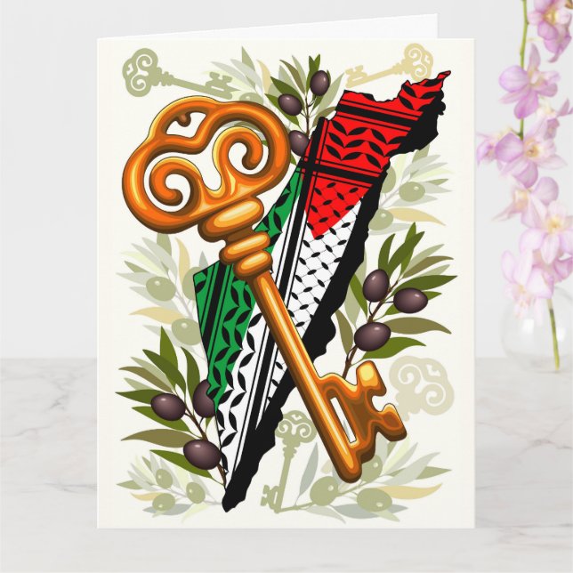 Schlüsselzeichen des Rückkehrrechts Palästinas Karte (Orchidee)