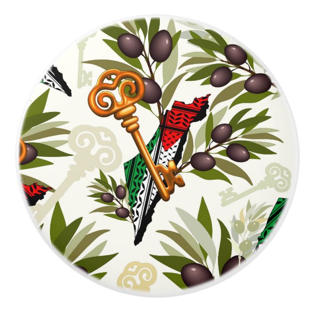 Schlüsselzeichen des Rückkehrrechts Palästinas Keramikknauf (Vorderseite)