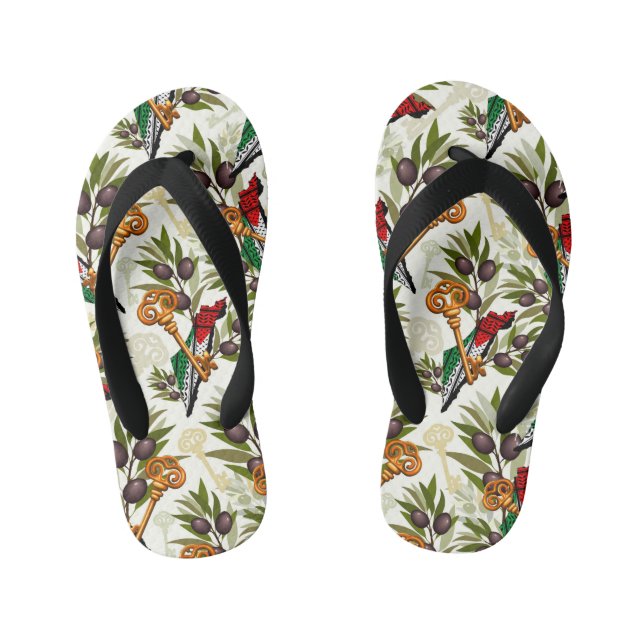 Schlüsselzeichen des Rückkehrrechts Palästinas Kinderbadesandalen (Fußbett)