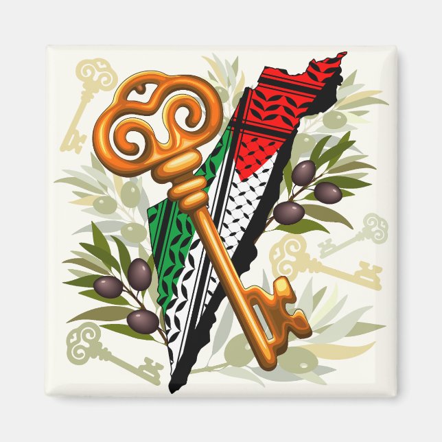 Schlüsselzeichen des Rückkehrrechts Palästinas Magnet (Vorne)