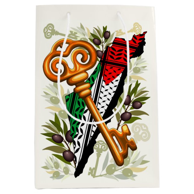 Schlüsselzeichen des Rückkehrrechts Palästinas Mittlere Geschenktüte (Vorderseite)