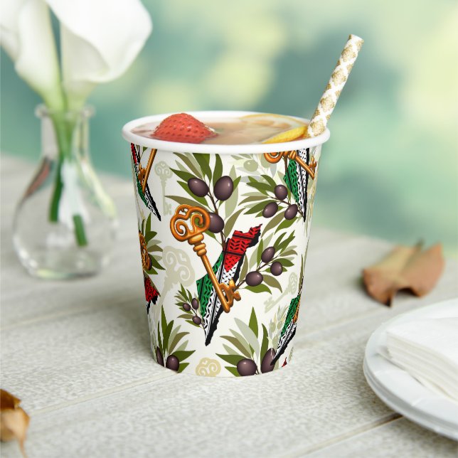 Schlüsselzeichen des Rückkehrrechts Palästinas Pappbecher (In Situ)