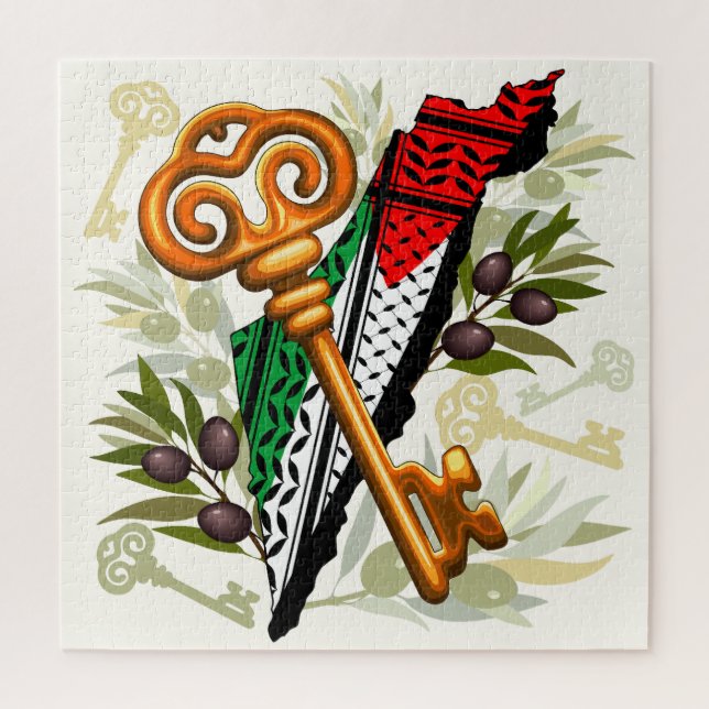 Schlüsselzeichen des Rückkehrrechts Palästinas Puzzle (Vertikal)