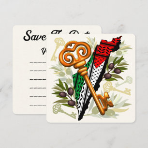 Schlüsselzeichen des Rückkehrrechts Palästinas Save The Date