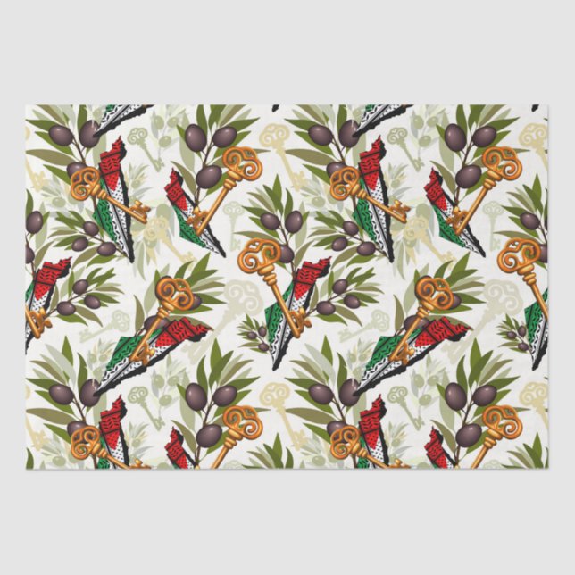 Schlüsselzeichen des Rückkehrrechts Palästinas Seidenpapier (Vorderseite)