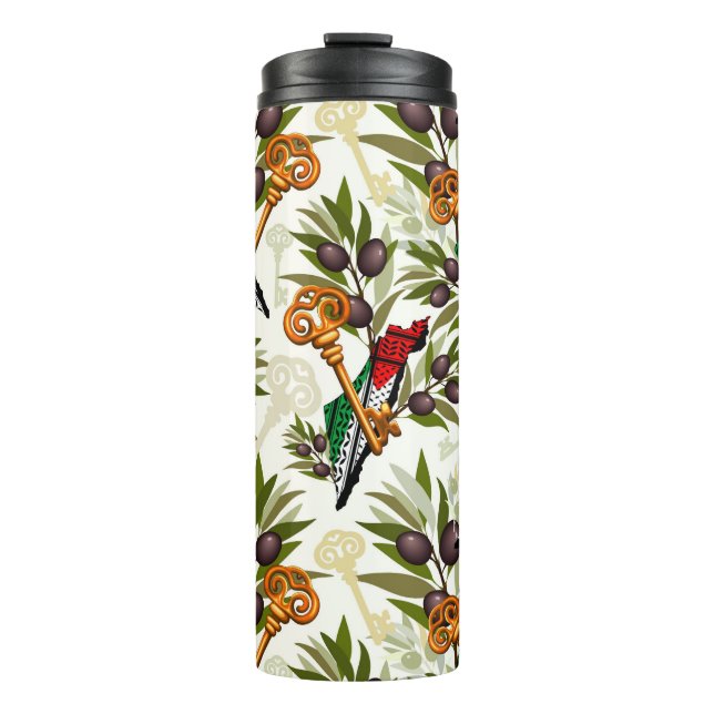 Schlüsselzeichen des Rückkehrrechts Palästinas Thermosbecher (Vorderseite)