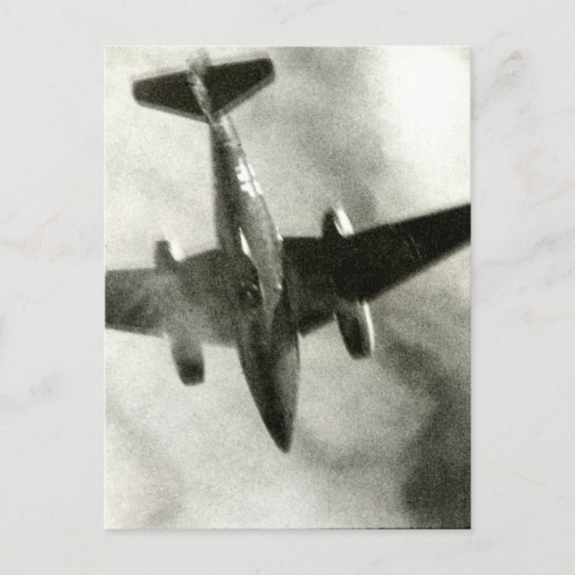 Schlussflug der ME-262 im Jahr 1945 Postkarte (Vorderseite)