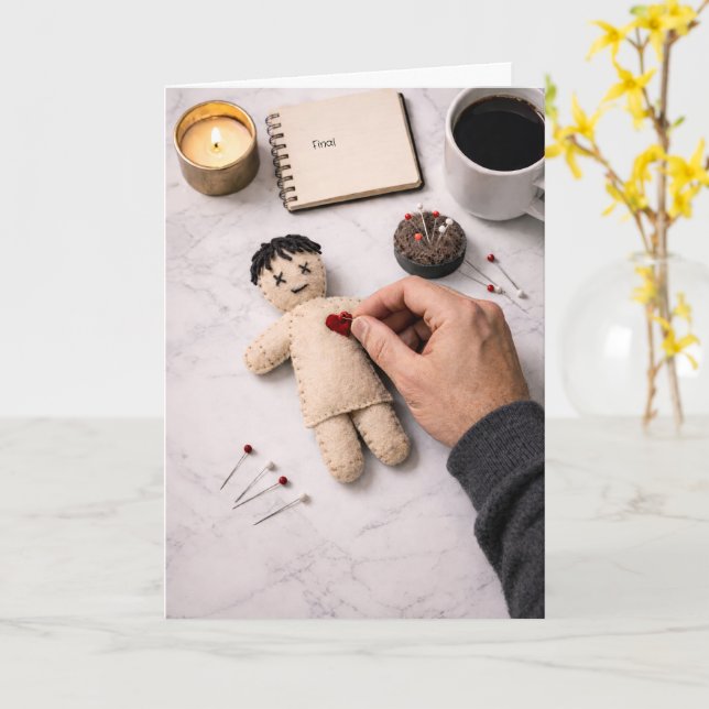 Schlussmachen ist hart, endgültige Illustration Karte (Gelbe Blume)