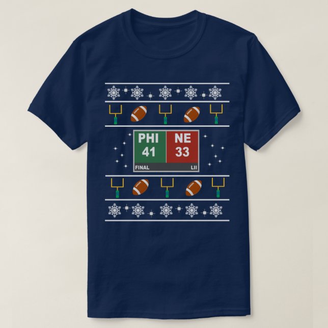 Schlussscore Ugly Sweater T-Shirt (Design vorne)