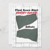 Schlussscore-Warnung für Bracket Tourenfeld