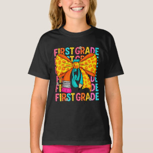 Schmachtlocken-Band Bleistift Mädchen Erste Klasse T-Shirt