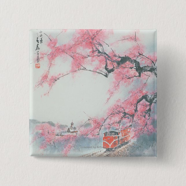 Schmal-mit der Eisenbahn beförderter Zug an Mt. Button (Vorderseite)