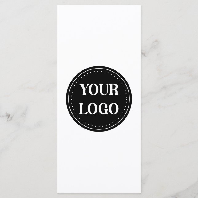 Schmal, modern, poliert und anpassbar menükarte (Vorderseite)