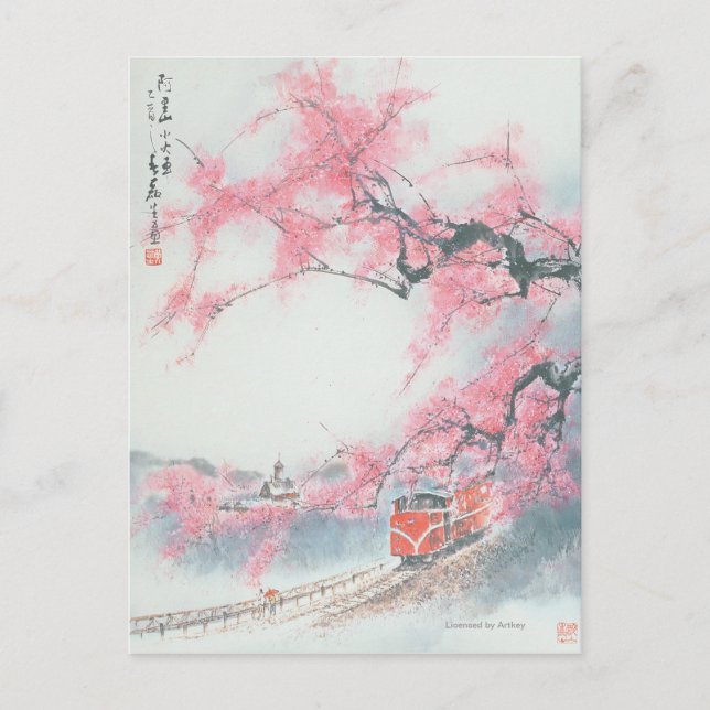 Schmalbahnzug am Berg Ali Postcard Postkarte (Vorderseite)