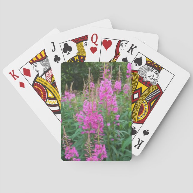 Schmalblättriges Weidenröschen Spielkarten (Rückseite)