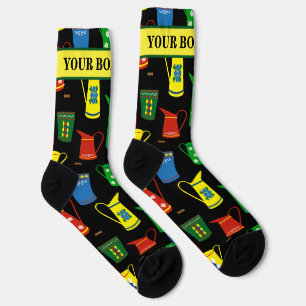Schmalboot-Eimer und -Urnen gemustert Socken