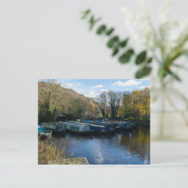Schmalboote, festgemacht am Salterhebble Basin Postkarte