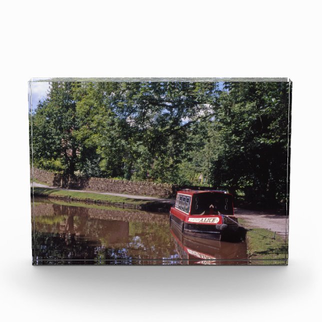 Schmale Boote Peak Forest Canal Marple Fotoblock (Vorderseite)