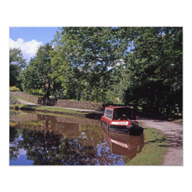Schmale Boote Peak Forest Canal Marple Fotodruck (Vorne)