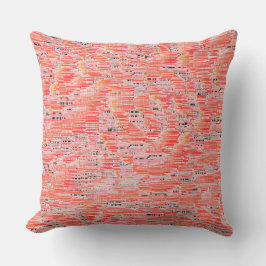 Schmale Lachs- und Pfirsichmosaikwirkung Kissen