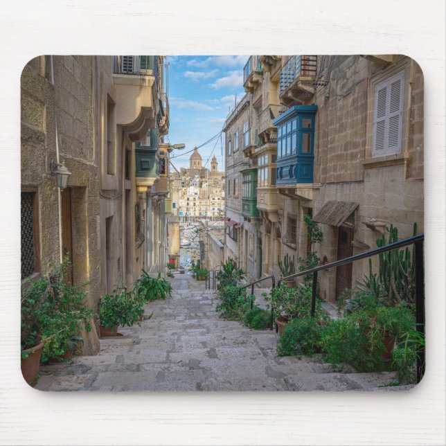 Schmale Steine Straße in Malta Mousepad (Vorne)
