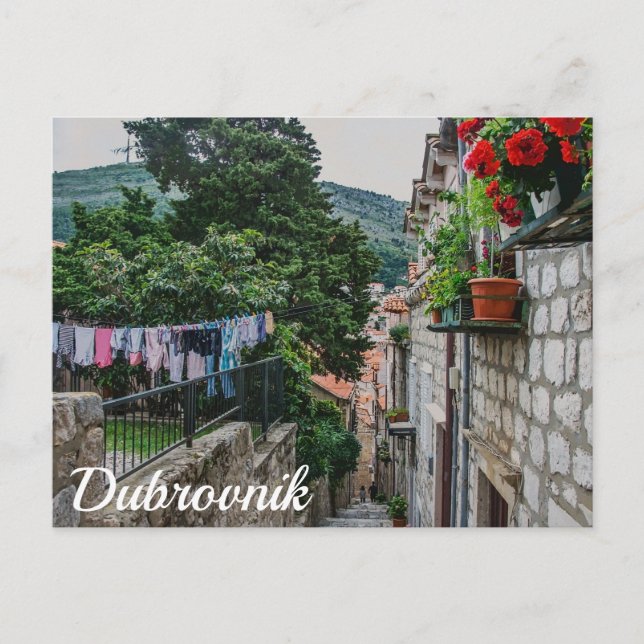 Schmale Steinstraße in Dubrovnik Postcard Postkarte (Vorderseite)