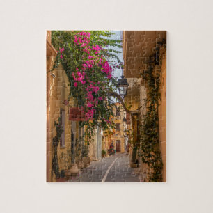 Schmale Straße im alten Rethymnon, Kreta, Grieche Puzzle