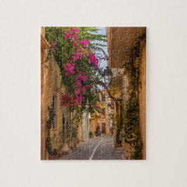 Schmale Straße im alten Rethymnon, Kreta, Griechen Puzzle