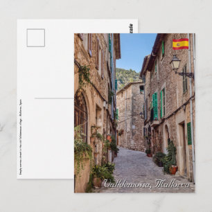 Schmale Straße im Dorf Valldemossa - Mallorca Postkarte
