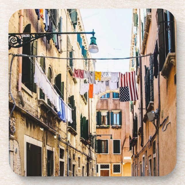Schmale Straße in Venedig Getränkeuntersetzer (Vorderseite)
