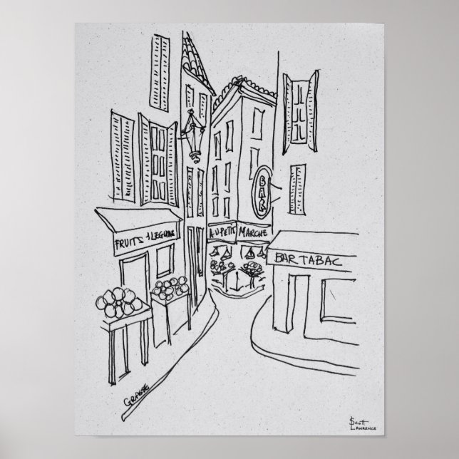 Schmale Straßen der Altstadt von Nizza | Nizza, Fr Poster (Vorne)