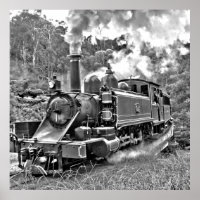 Schmaler Gage Steam Train Puffing Motor