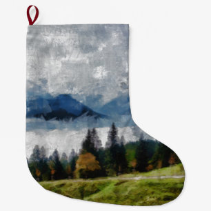 Schmaler Weg auf einem Hügel Großer Weihnachtsstrumpf