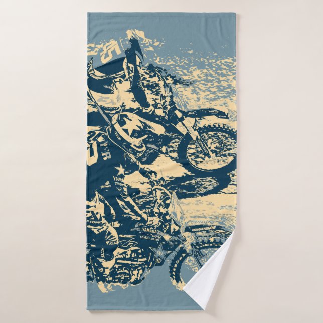 Schmalspur - Motocross Racing Badhandtuch Set (Badehandtuch)
