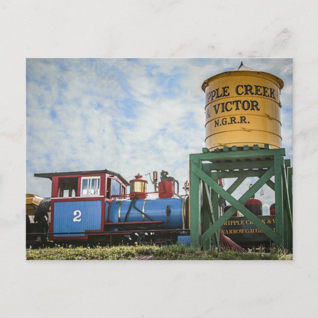 Schmalspurbahn in der Krippelbucht, Colorado Postkarte (Vorderseite)