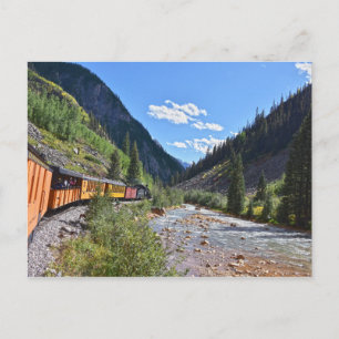 Schmalspurbahn zurück nach Durango, Colorado Postkarte