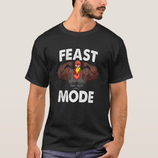 Schmaus-Modus An Thanksgiving Truthahn Muskel Fami T-Shirt
