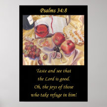 Schmeckt und seht. Christliches Poster A3