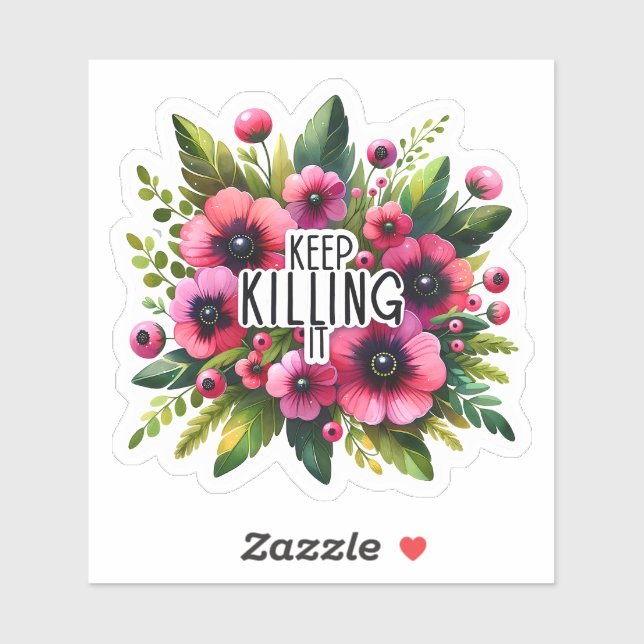 Schmeicheln Sie lebendige florale Inspiration! Aufkleber (Blatt)