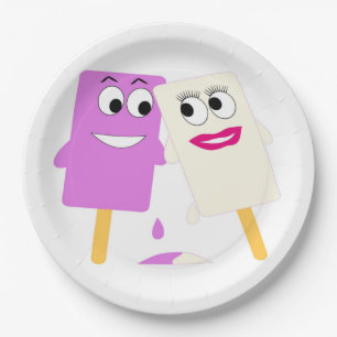 SCHMEICHELNDE EIS AM STIEL PAPPTELLER